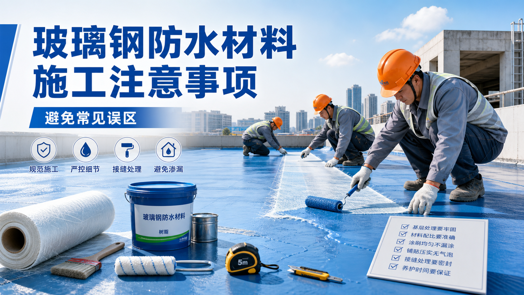 玻璃钢防水材料施工注意事项，避免常见误区 牡丹江 版